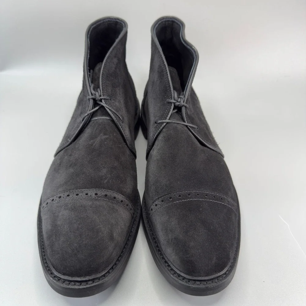 Allen Edmonds Men's Charcoal Gray Suede Chukka Boots